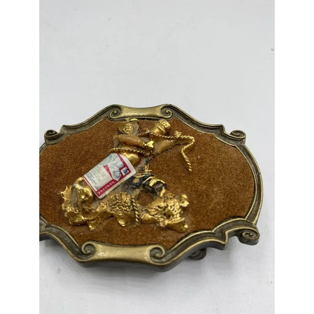 1978 Raintree Budweiser Cowboy Gold Lasso Belt Buckle